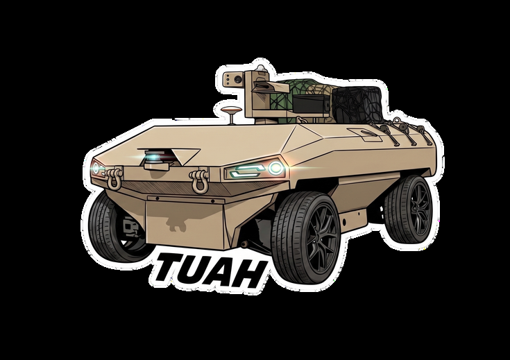 Official TUAH autonomous UGV vehicle design illustration